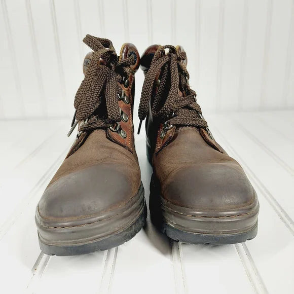 Timberland 1234 242 Hiking Nubuck Leather Brown Lace Up Boots X374 - Picture 3 of 11